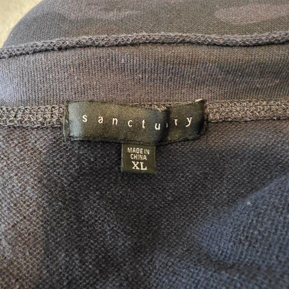 Sanctuary by Anthropologie Navy Camo Lace Up Sweatshirt Sz XL - Picture 6 of 8